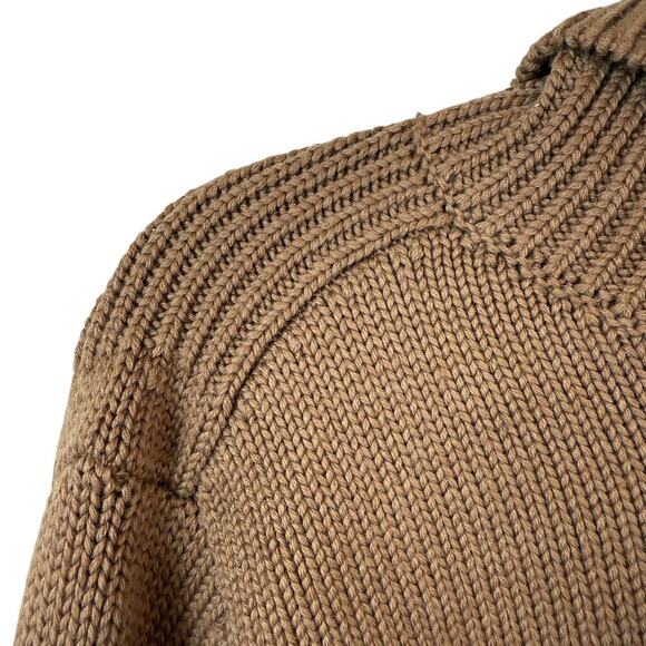 MONSE Upside Down Oversized Cutout Merino Wool Turtleneck Sweater Italy Taupe XS - Picture 7 of 8